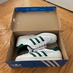 Green/White Adidas Superstar Sneakers
